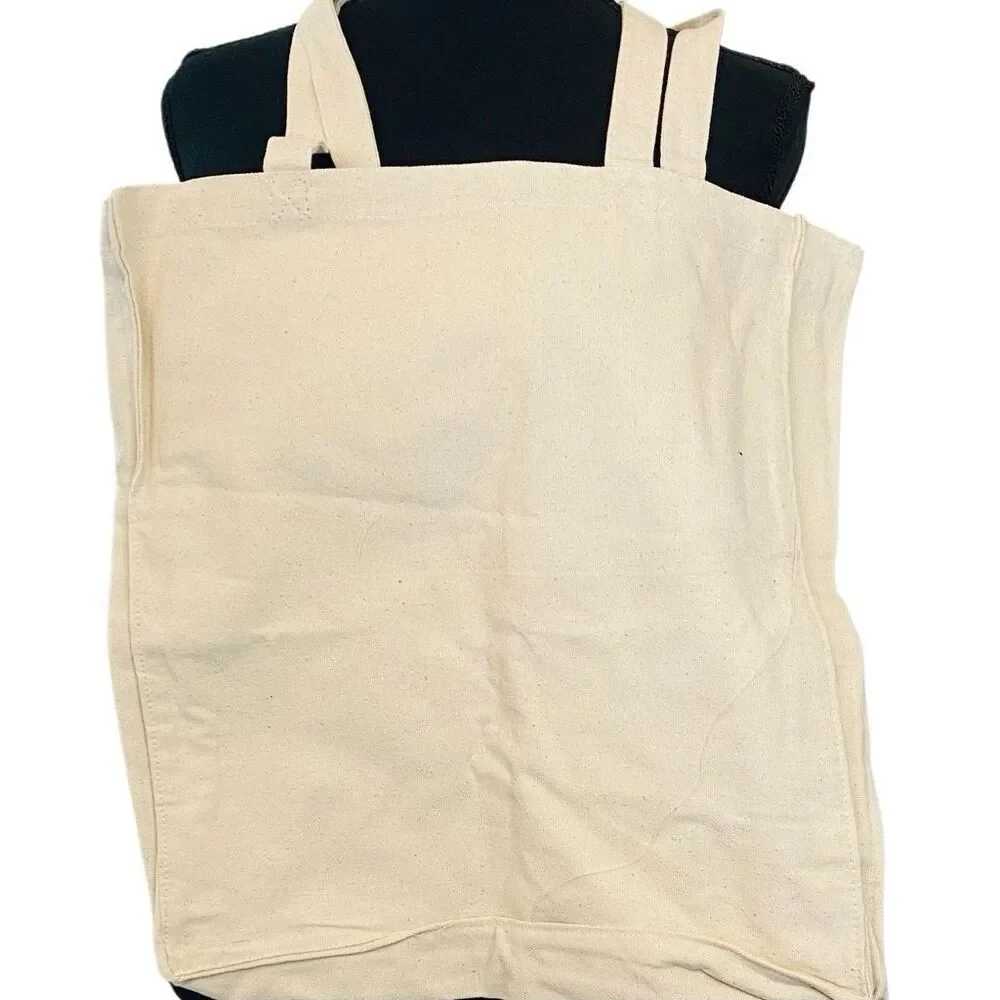 MUV It All Started With Some Plants In Ruskin Canvas Tote Bag Cream Large